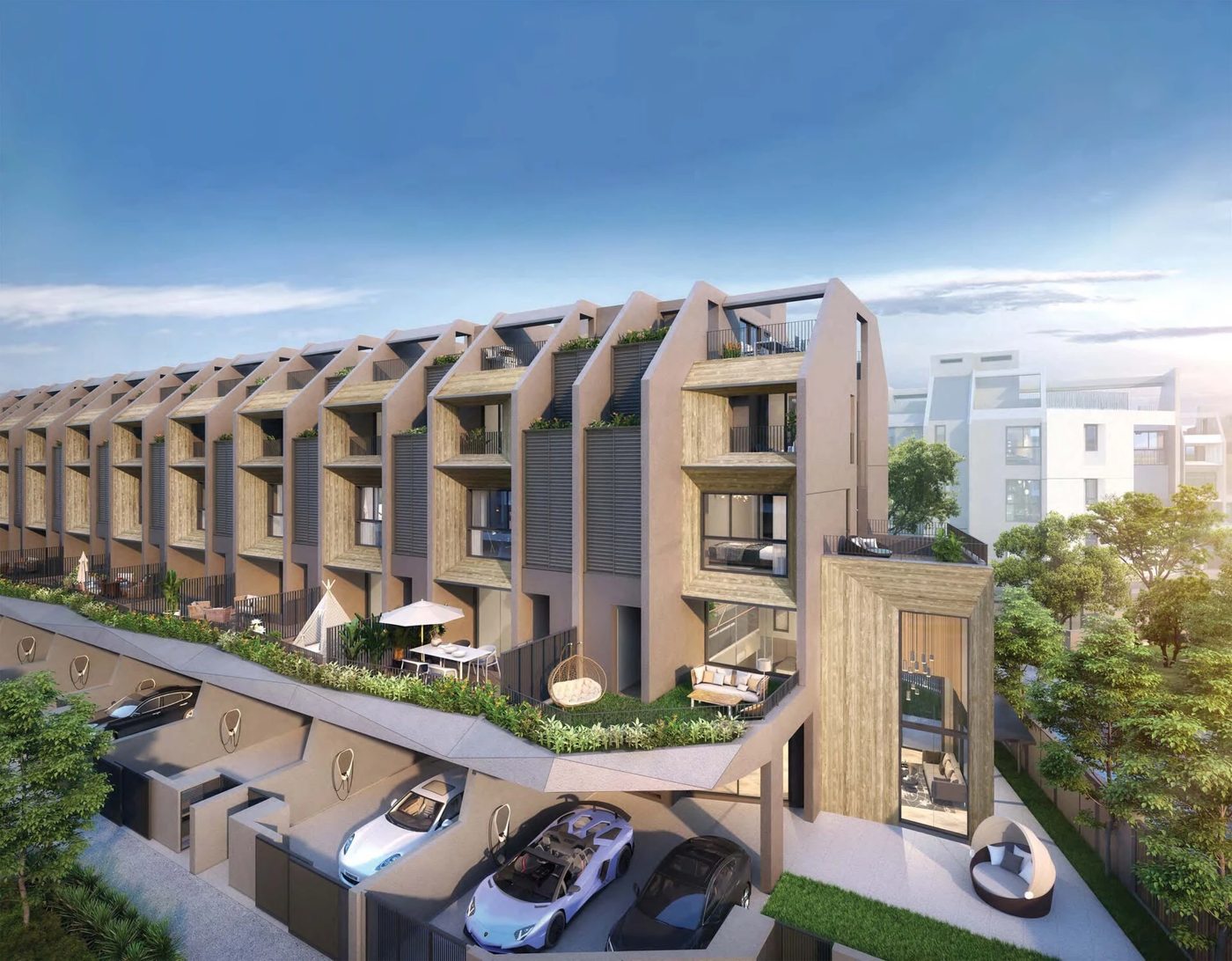 Rendering of the Nim Pollen Collection landed houses, Singapore