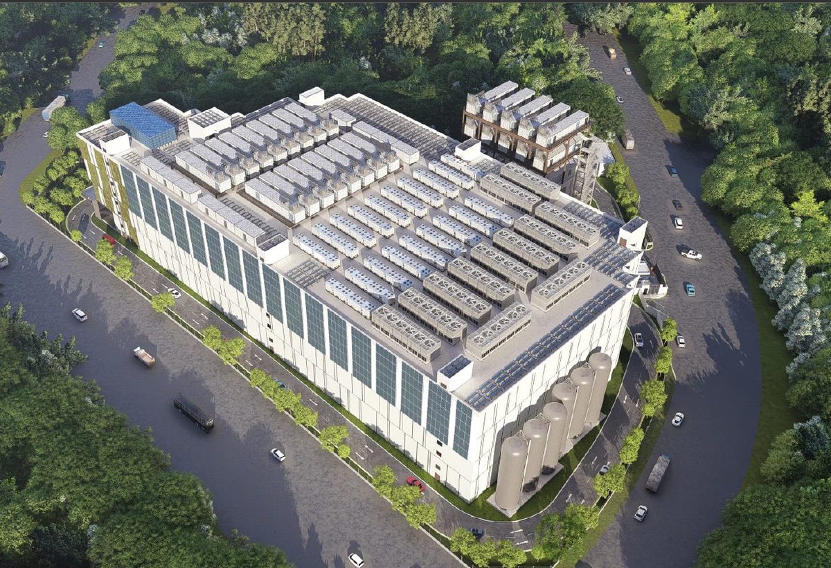 Rendering of the Racks Central RCJM1 data centre at Pasir Gudang, Johor